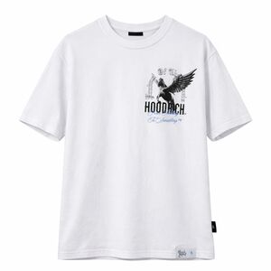 Hoodrich White Pegasus Graphic Logo T Shirt Streetwear Cotton Short Sleeve M